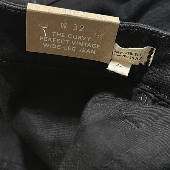 Madewell The Curvy Perfect Wide Leg Jean in Black Rinse Wash - Picture 11 of 14